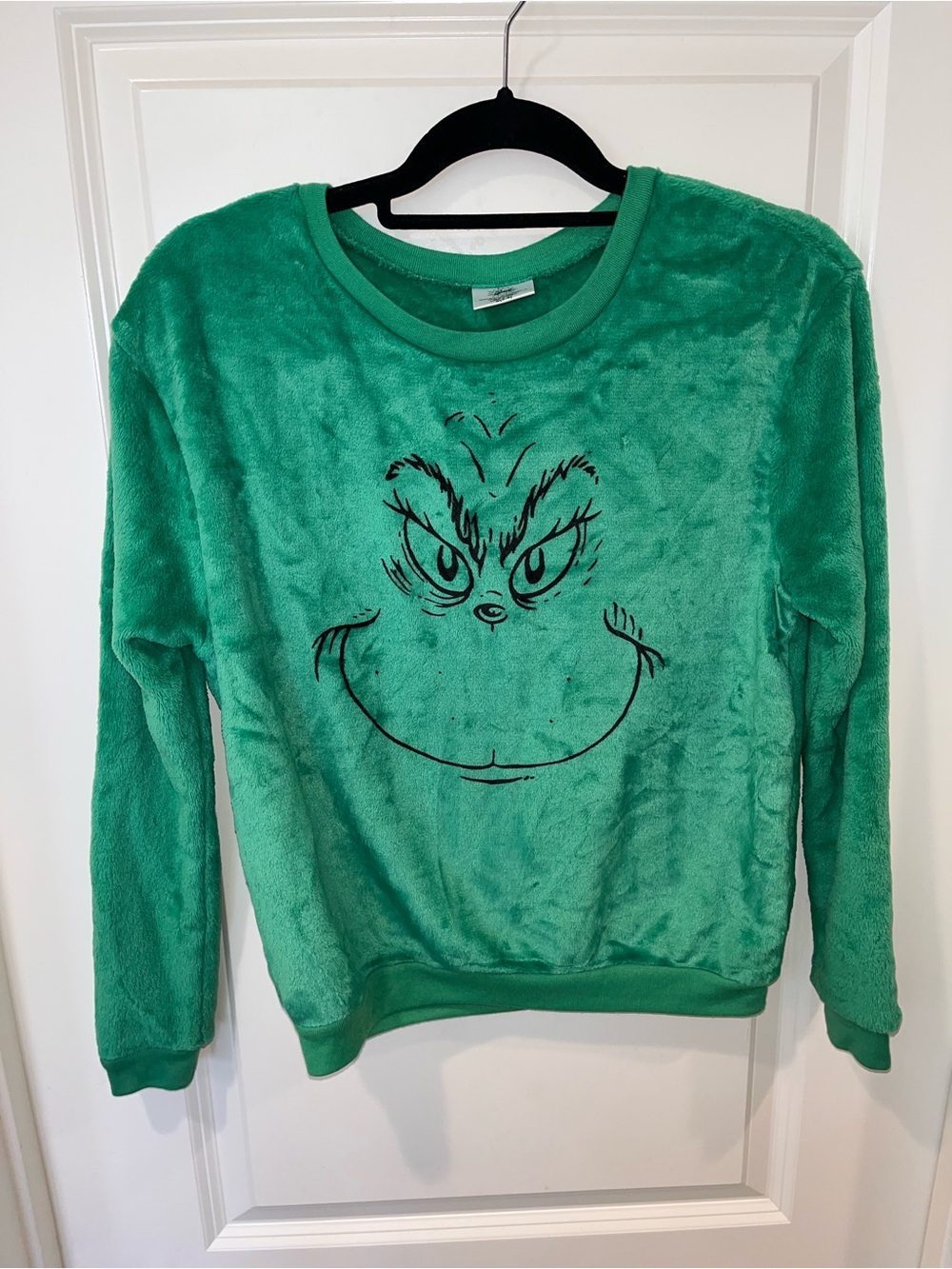 The Grinch Sweater Womens S 3-5 Green Long Sleeve Fuzzy Christmas  Ugly Sweater